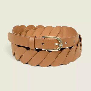NWT $49.95 LANE BRYANT Faux Leather Brown Twisted Belt – Sz 22-24